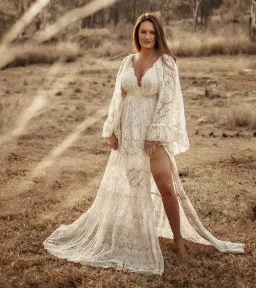 We Are Reclamation Much Love Gown Cream One Size for rent on The Volte - image 7