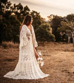 We Are Reclamation Much Love Gown Cream One Size for rent on The Volte - image 4