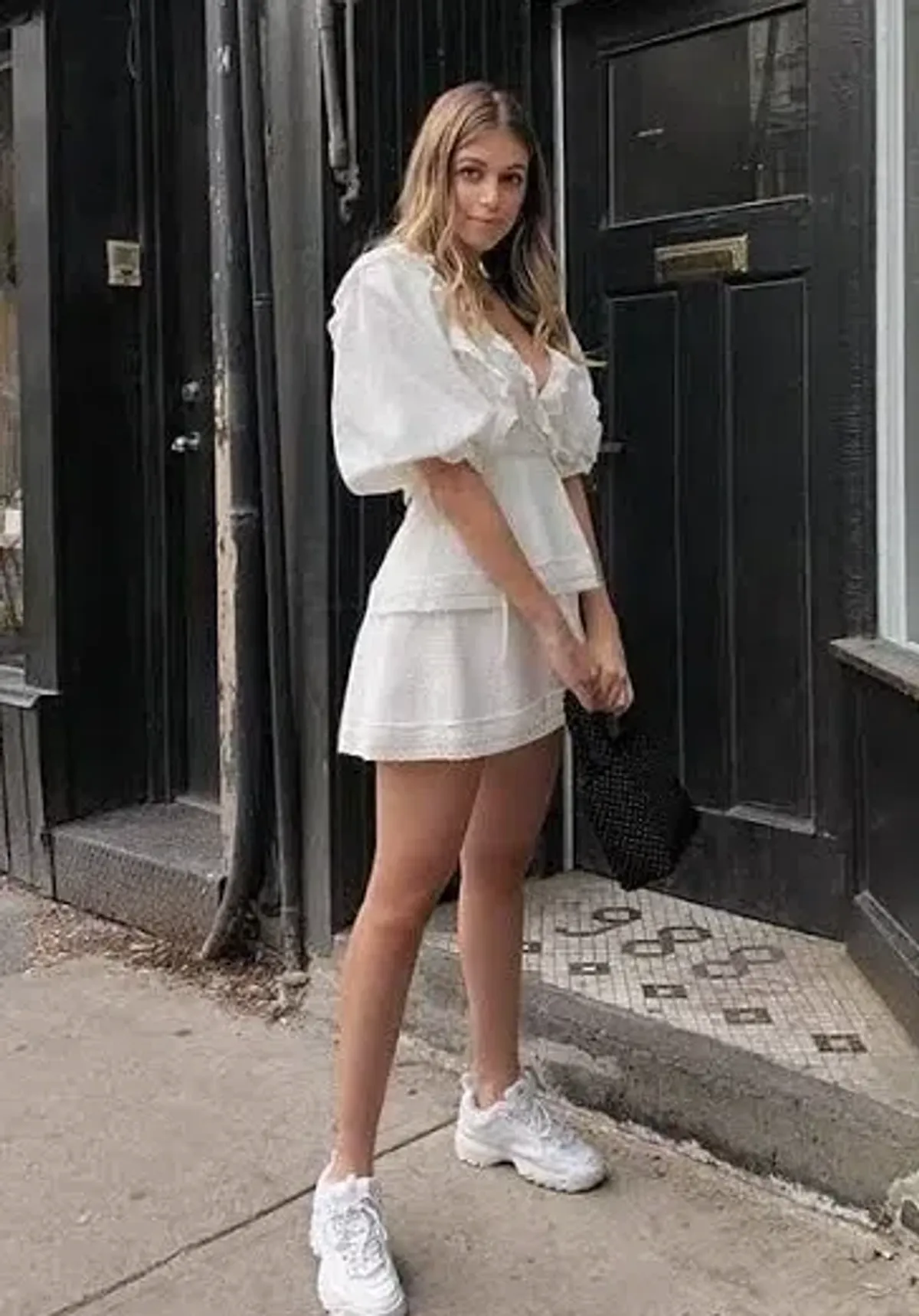 Shona Joy Ackley Broderie Frill Puff Sleeve Mini Dress White Size 12 - Image 5