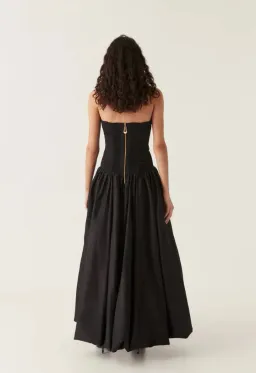 Aje Violette Bubble Hem Maxi Dress Black Size 10  for rent on The Volte - image 3
