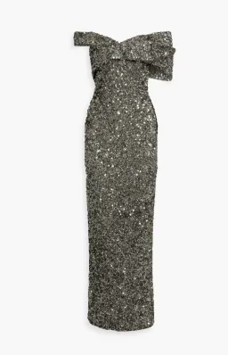 Rachel Gilbert Mirella Gown Gunmetal Size 3 / AU 12 for rent on The Volte - image 4