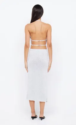 Bec & Bridge Sadie Sequin Knit Crop Top and Maxi Skirt Set Crystal Silver Size M / AU 10 for rent on The Volte - image 2