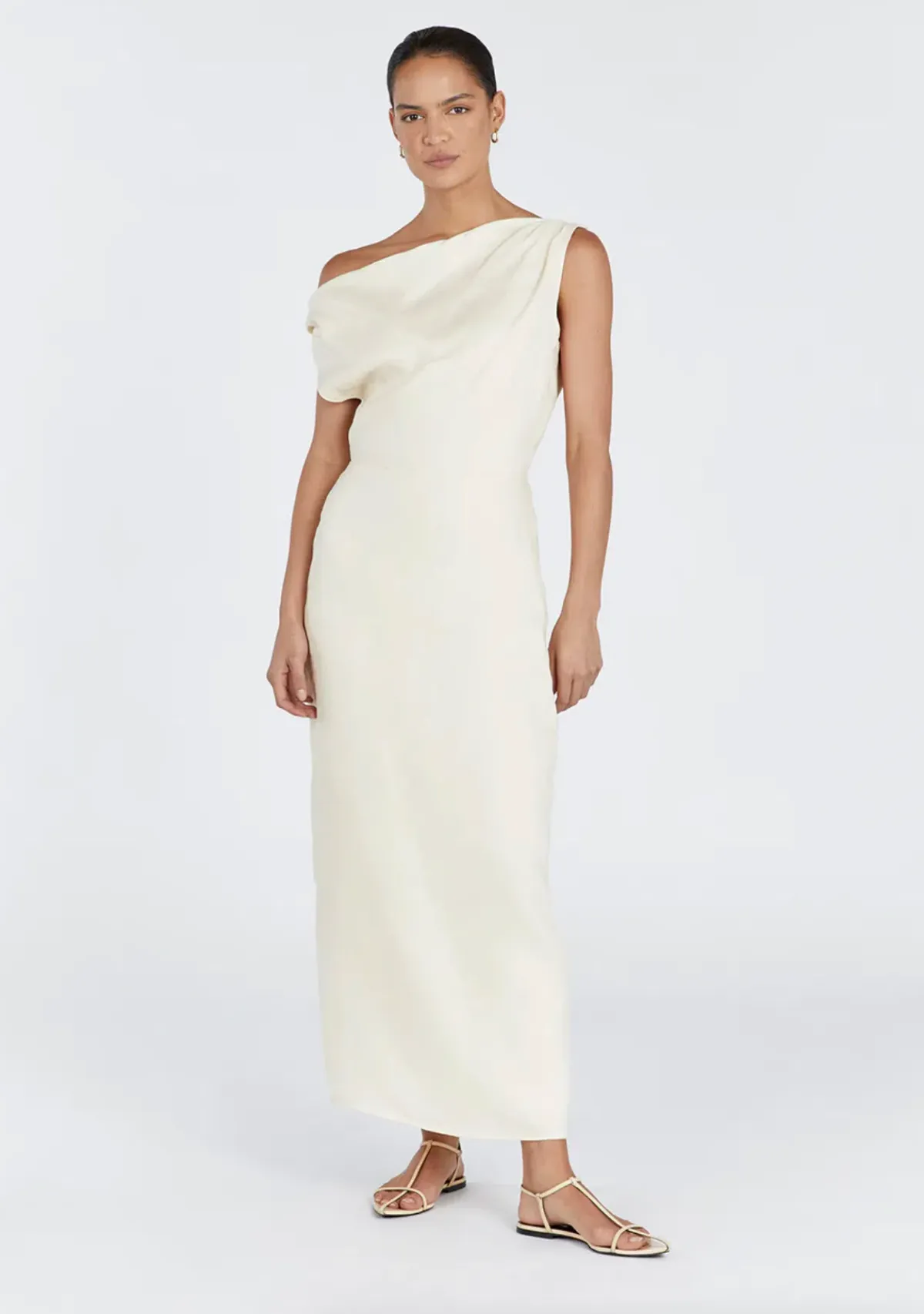 Dissh Cass Buttermilk Linen Midi Dress - Image 1
