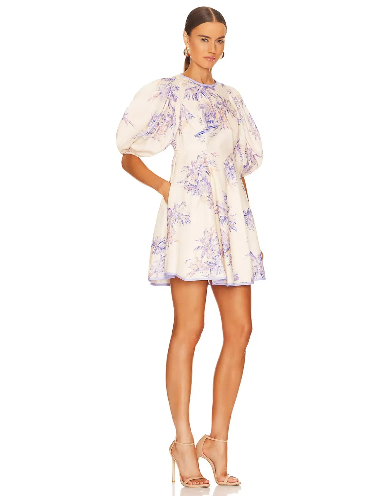 Zimmermann Linen Day Mini in Pearl Palm Size 3 / AU 14 - Image 2