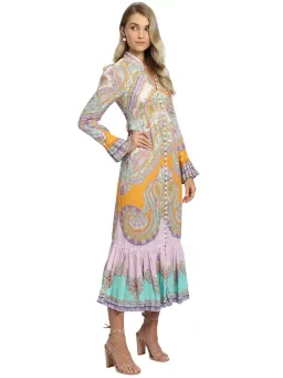 Zimmerman Lola Paisley Dress in Multi Print Size 1 / AU 10 for rent on The Volte - image 2