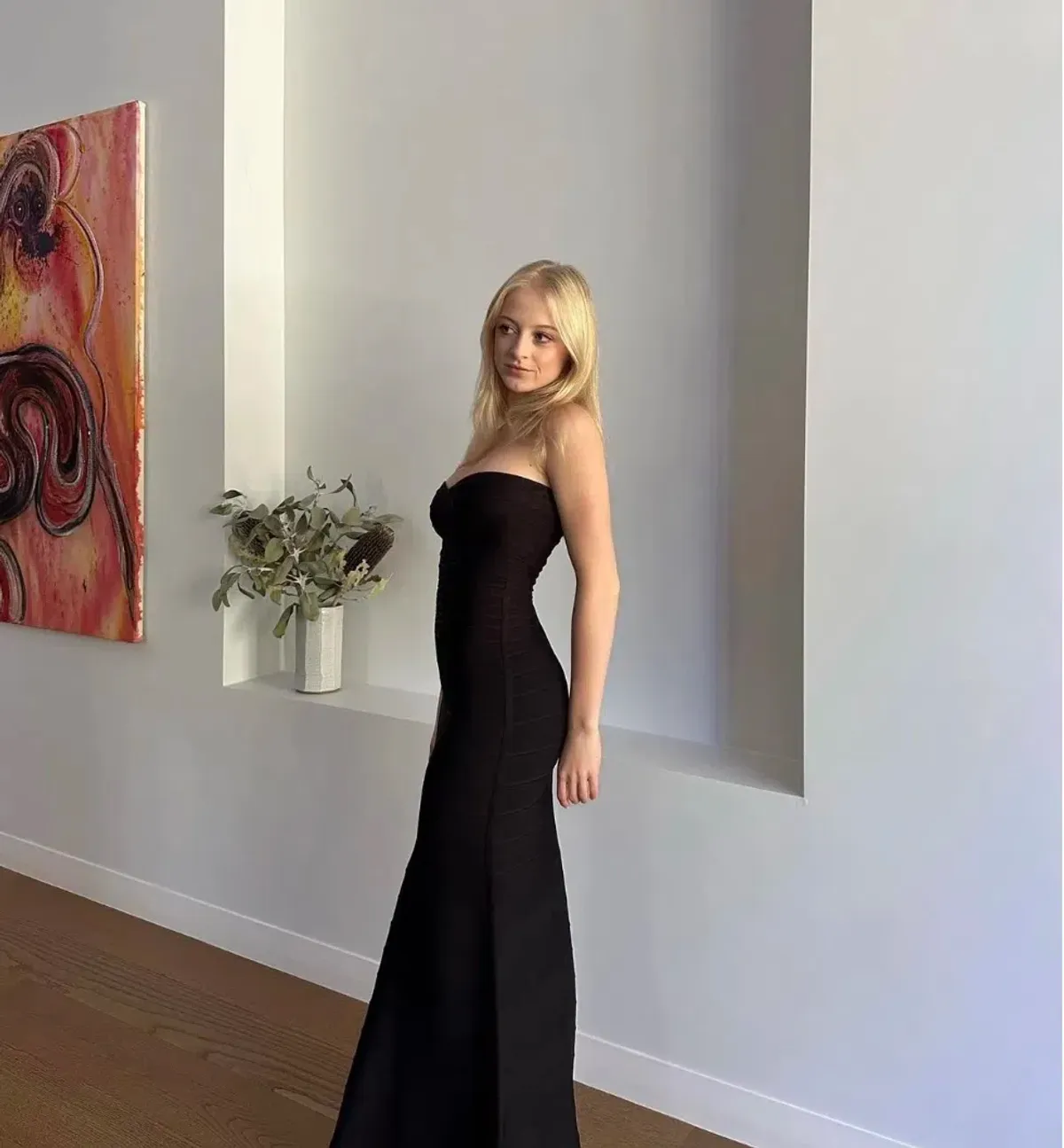 Herve Leger Sara Gown Size Black Small / AU 8 - Image 1