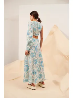 Kate Ford Nemea Opened Gown Floral Print Size AU 4 for rent on The Volte - image 3