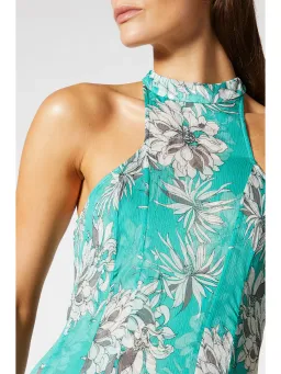 Scanlan Theodore Silk Georgette Floral Dress Spearmint Size AU 12 for rent on The Volte - image 3