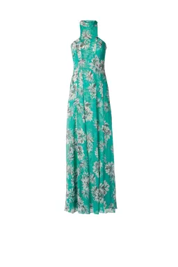 Scanlan Theodore Silk Georgette Floral Dress Spearmint Size AU 8 for rent on The Volte - image 5