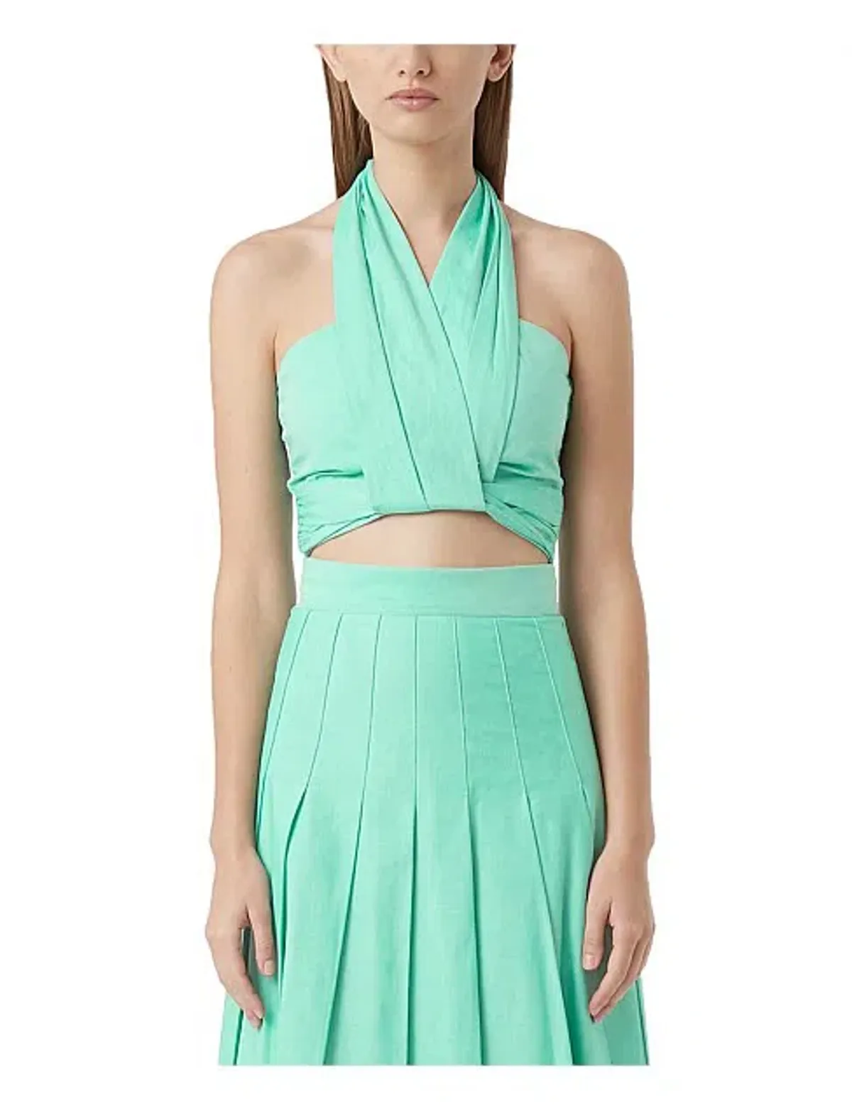 Camilla & Marc Solene Top and Skirt Set in Jade Green Size 10 - Image 5