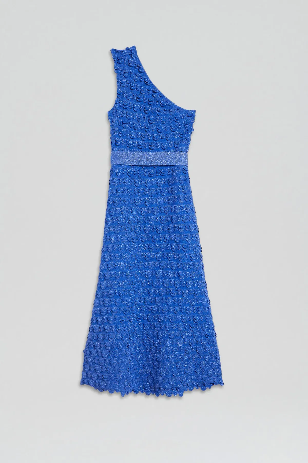 Scanlan Theodore Sparkle One Shoulder Midi Dress Blue Size S / AU 8 - Image 3