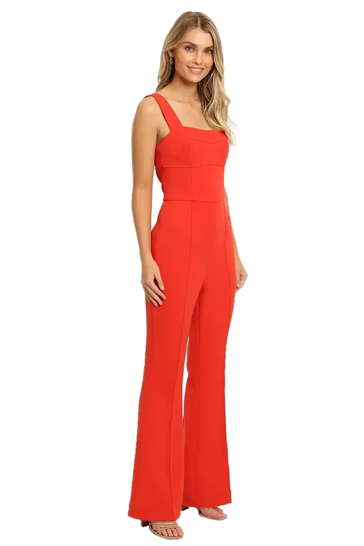 Rebecca Vallance Lamour Jumpsuit in Red Size 10 - Image 2