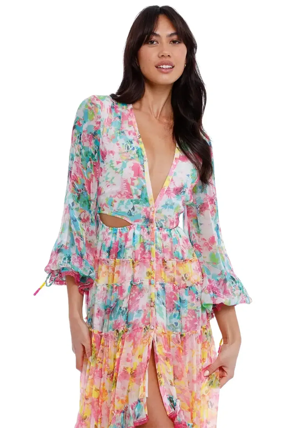 Rococo Sand Nesh Dress in Floral Size 8 - Image 2