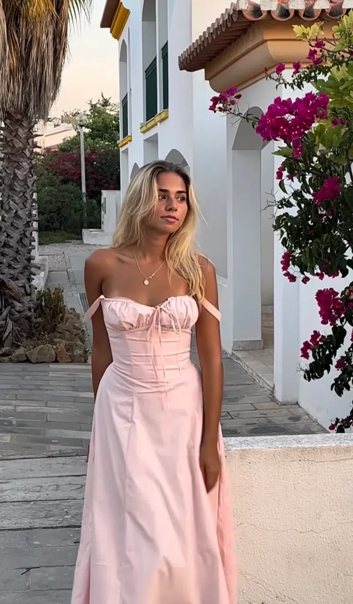 House of CB Carmen Bustier Sun Dress Baby Pink Size XS / AU 6-8 - Image 3