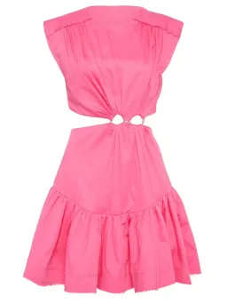 Aje Solstice Cut Out Ring Flip Mini Dress Hot Pink Size 8 for rent on The Volte - image 5