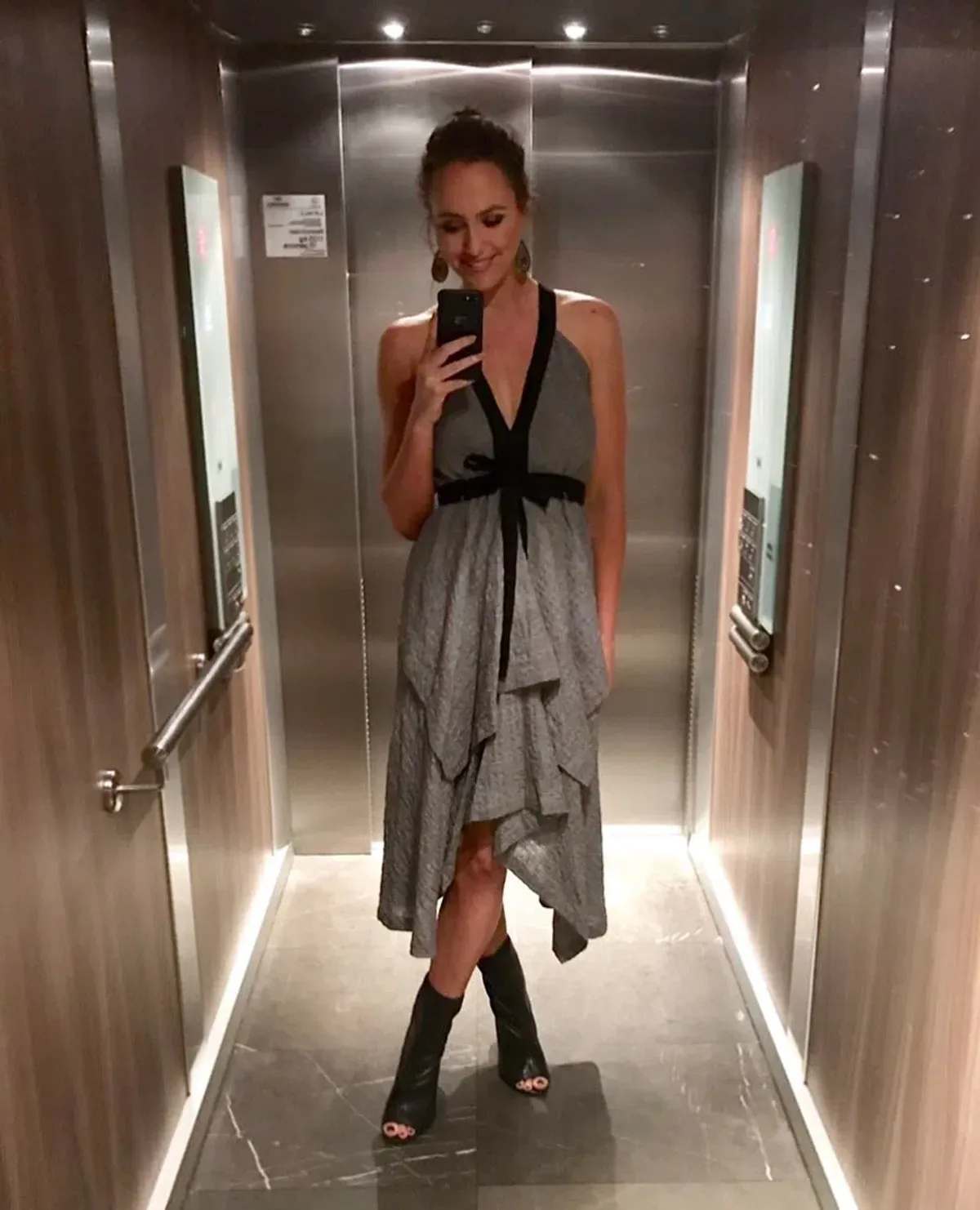 KITX Peace Dress In Grey/black Size 8 - Image 3