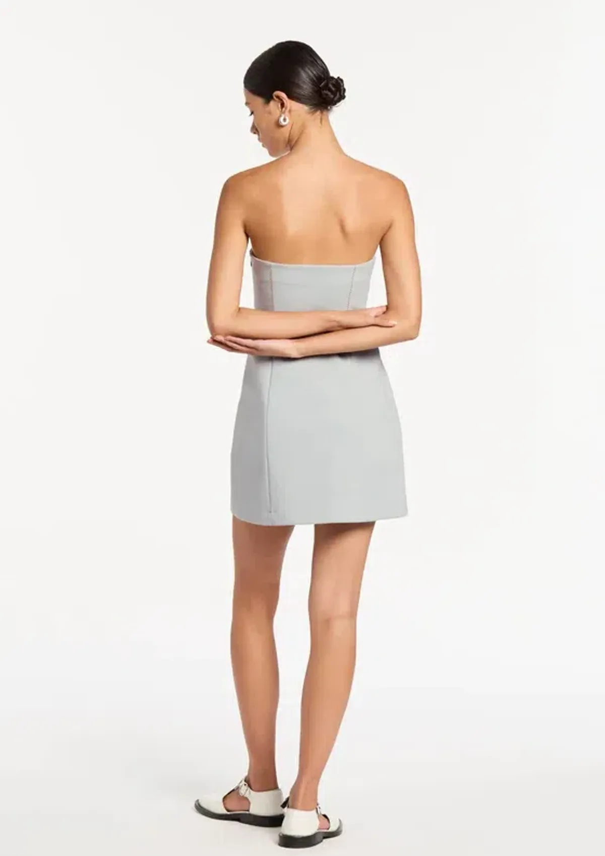 Sir The Label Sandrine Mini Dress Ice Blue Size 10  - Image 3