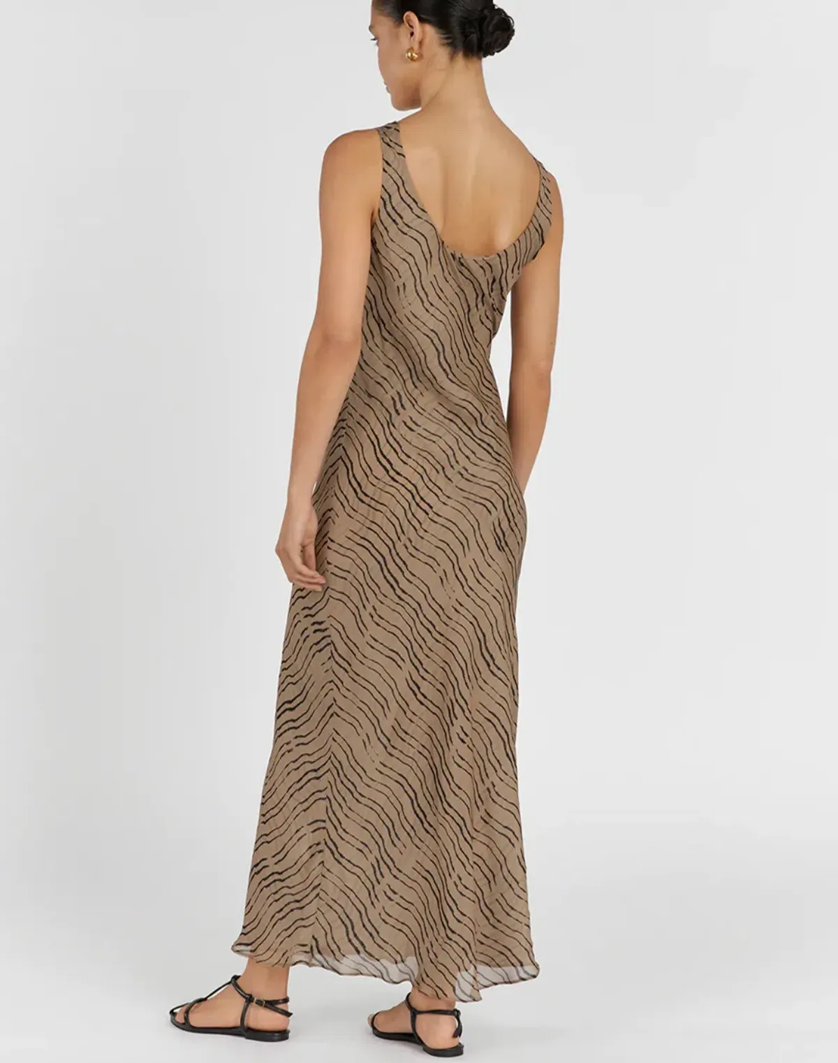 DISSH Clair Choc Cowl Neck Dress Print Size 12 - Image 2