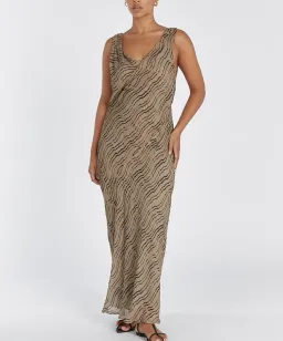 DISSH Clair Choc Cowl Neck Dress Print Size 12 for rent on The Volte - image 1