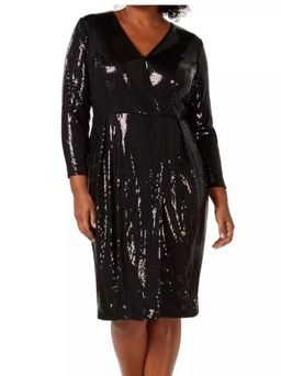 Calvin Klein Sequin Midi dress black Size 20 for rent on The Volte - image 1