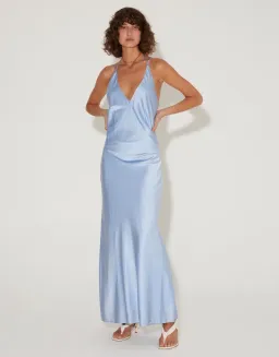 Hansen & Gretel Delphine Dress Cornflower Blue Size S/ AU 8 for rent on The Volte - image 1