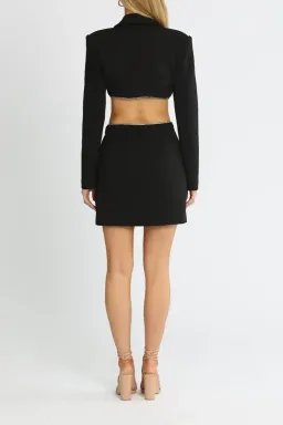 MISHA Fay Bonded Crepe Dress Black Size 8/S for rent on The Volte - image 3