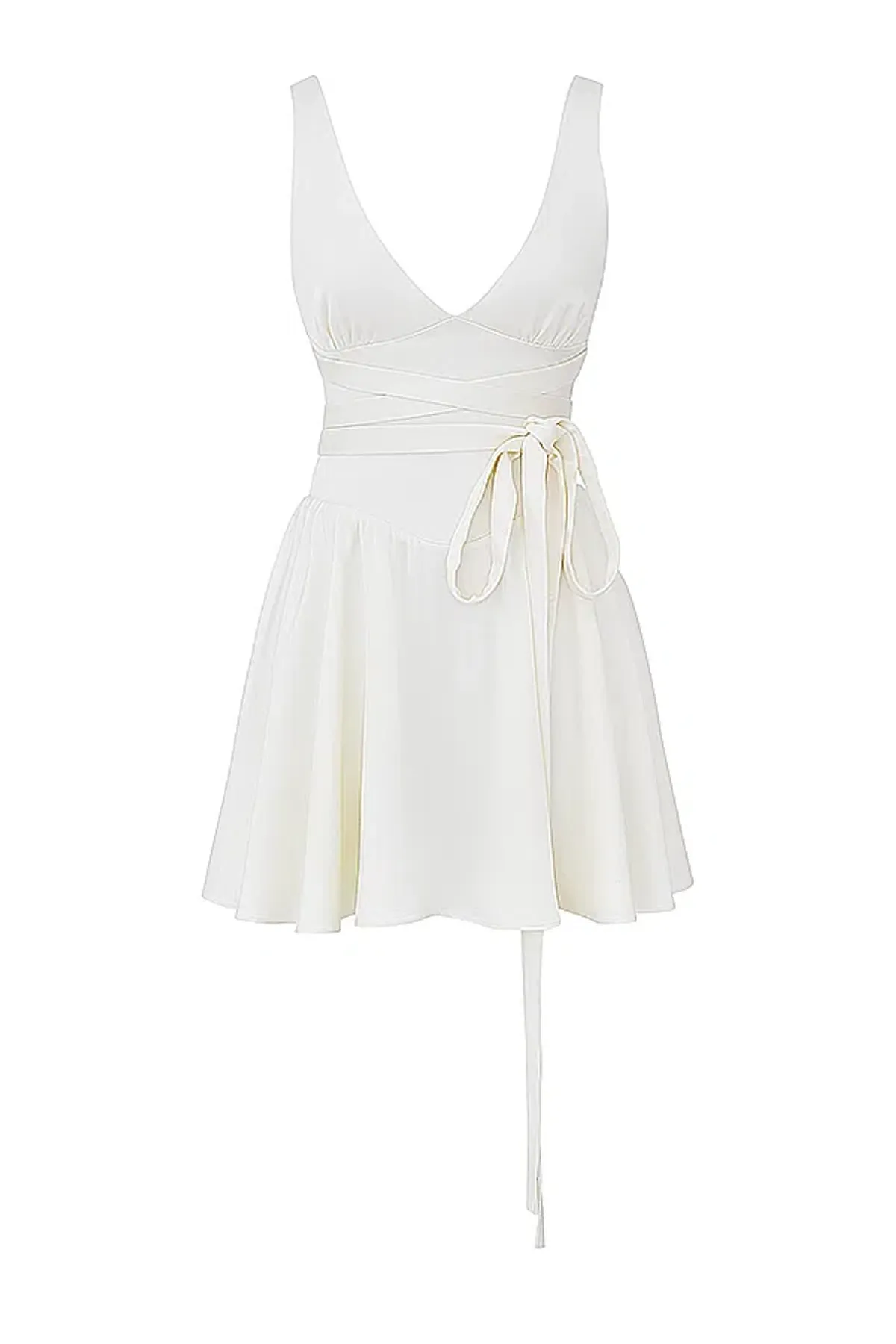 House Of CB Shiema Floaty Mini Dress Ivory Size M / AU 10 - Image 8
