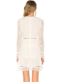 Zimmermann Bayou Tiered Swirl Dress Ivory Size 10 for rent on The Volte - image 2
