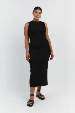 Dissh Sienna Knit Midi Dress Black Size L / AU 12 for rent on The Volte - image 1