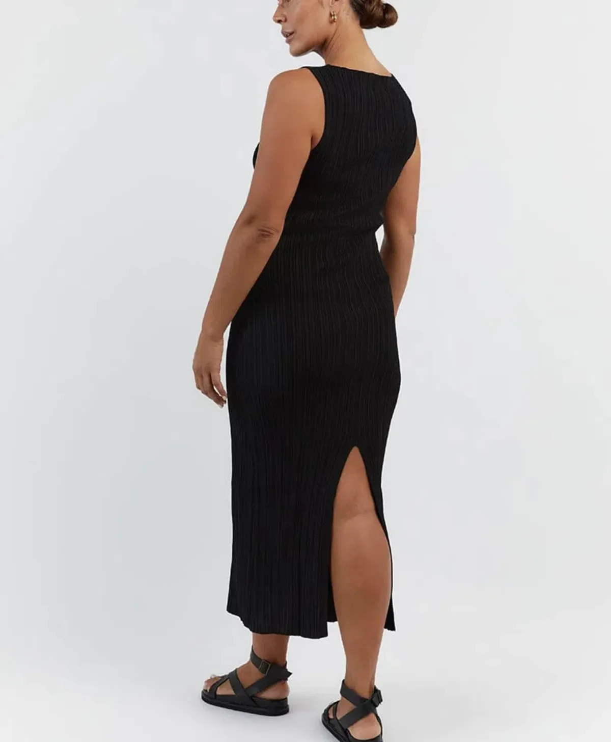 Dissh Sienna Knit Midi Dress Black Size L / AU 12 - Image 2