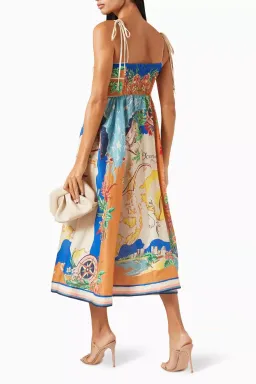 Zimmermann The Alight Picnic Dress in Nautical Map Size 1 /Au 10  for rent on The Volte - image 2