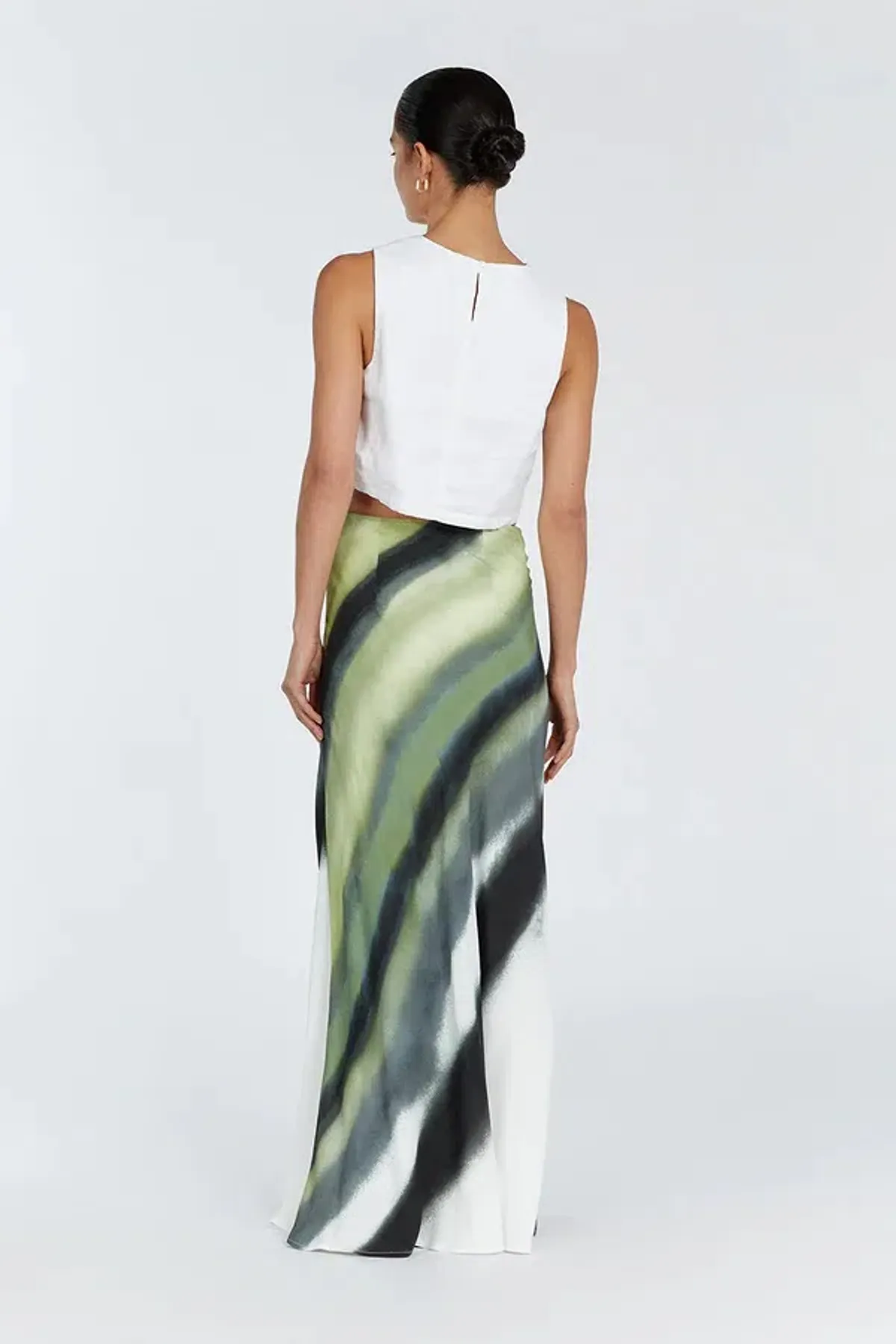 Dissh Athena Slip Maxi Skirt Green Multi Size XS - Image 3