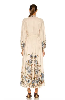 Zimmermann Aliane Billow Long Dress Khaki Floral Size 1 / AU 10 for rent on The Volte - image 3