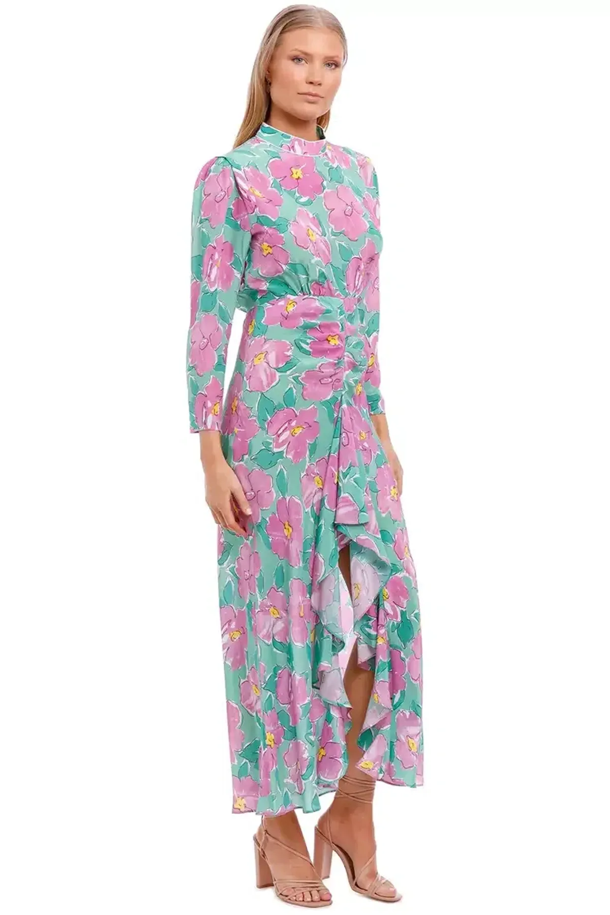 Rixo London Cherie High Neck Maxi Dress Floral Size 14 - Image 2