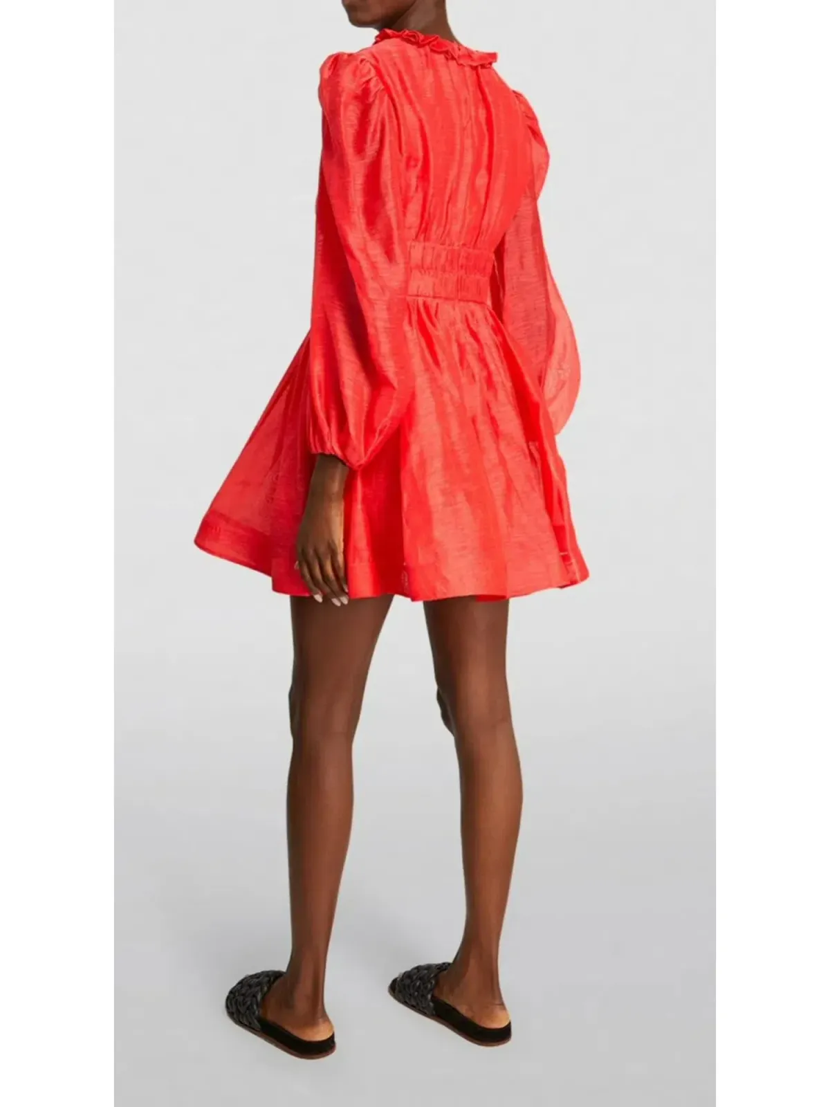 Zimmermann Prima Mini Dress in Red Size 3 / AU 14 - Image 2