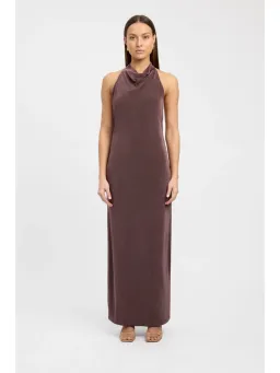 Kookai Erica Halter Maxi Dress Brownie Size 34 / AU 6 for rent on The Volte - image 1