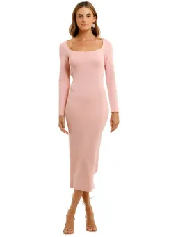 By Jonny Tina Twist Midi Dress in Pink Size Small / AU 8 for rent on The Volte - image 1