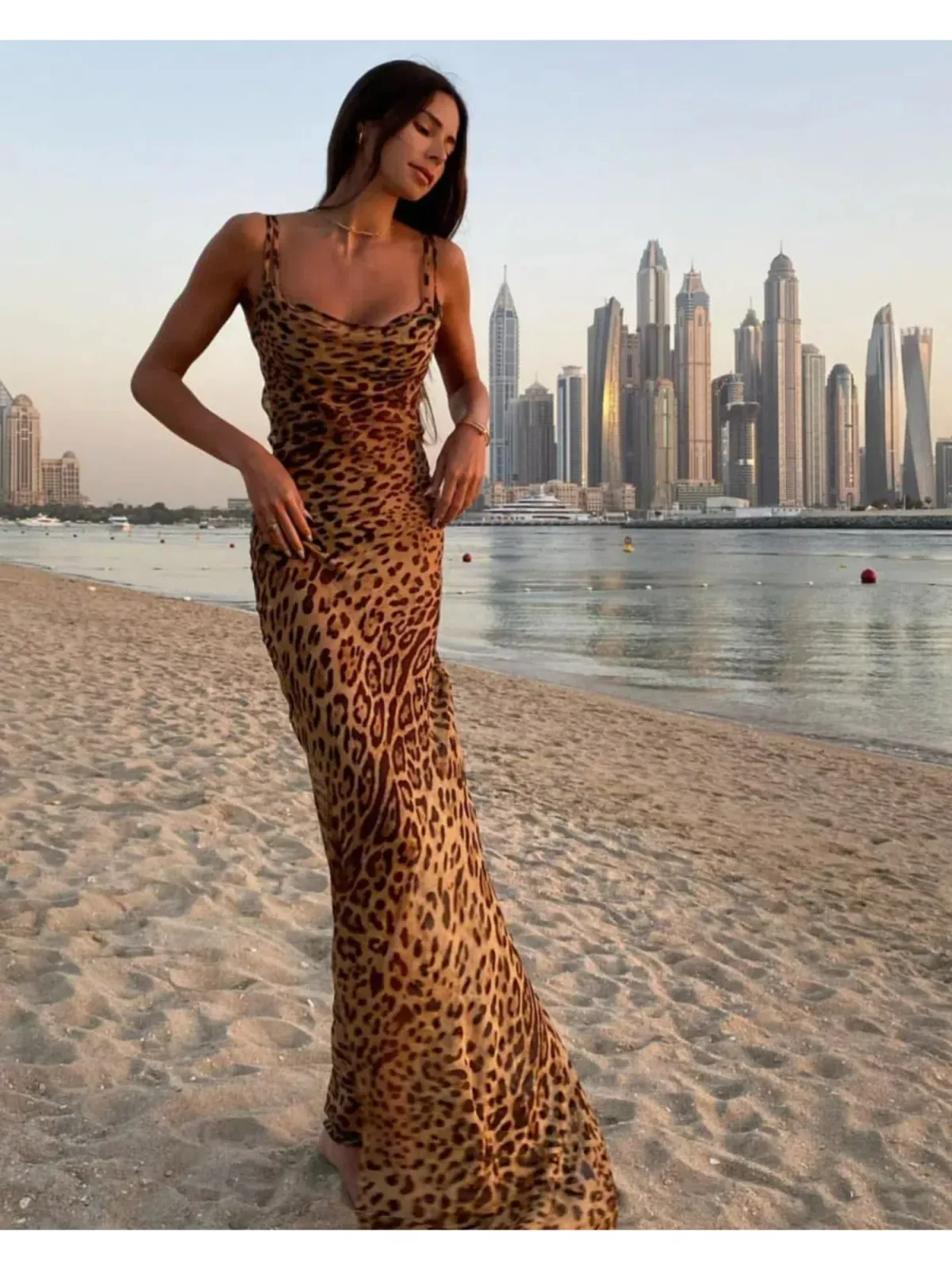 Rat & Boa Valentina Dress Leopard Print Size Small / AU 8 - Image 1