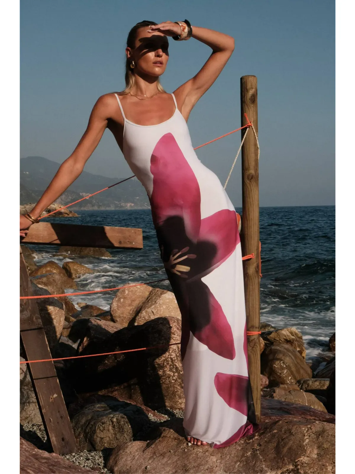 With Harper Lu Slip Dress Pearl Lily Floral Size Small / AU 8 - Image 1