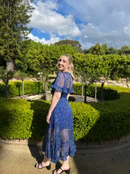 Talulah Morning Light Midi Dress Blue Size 1/ AU 8 for rent on The Volte - image 4