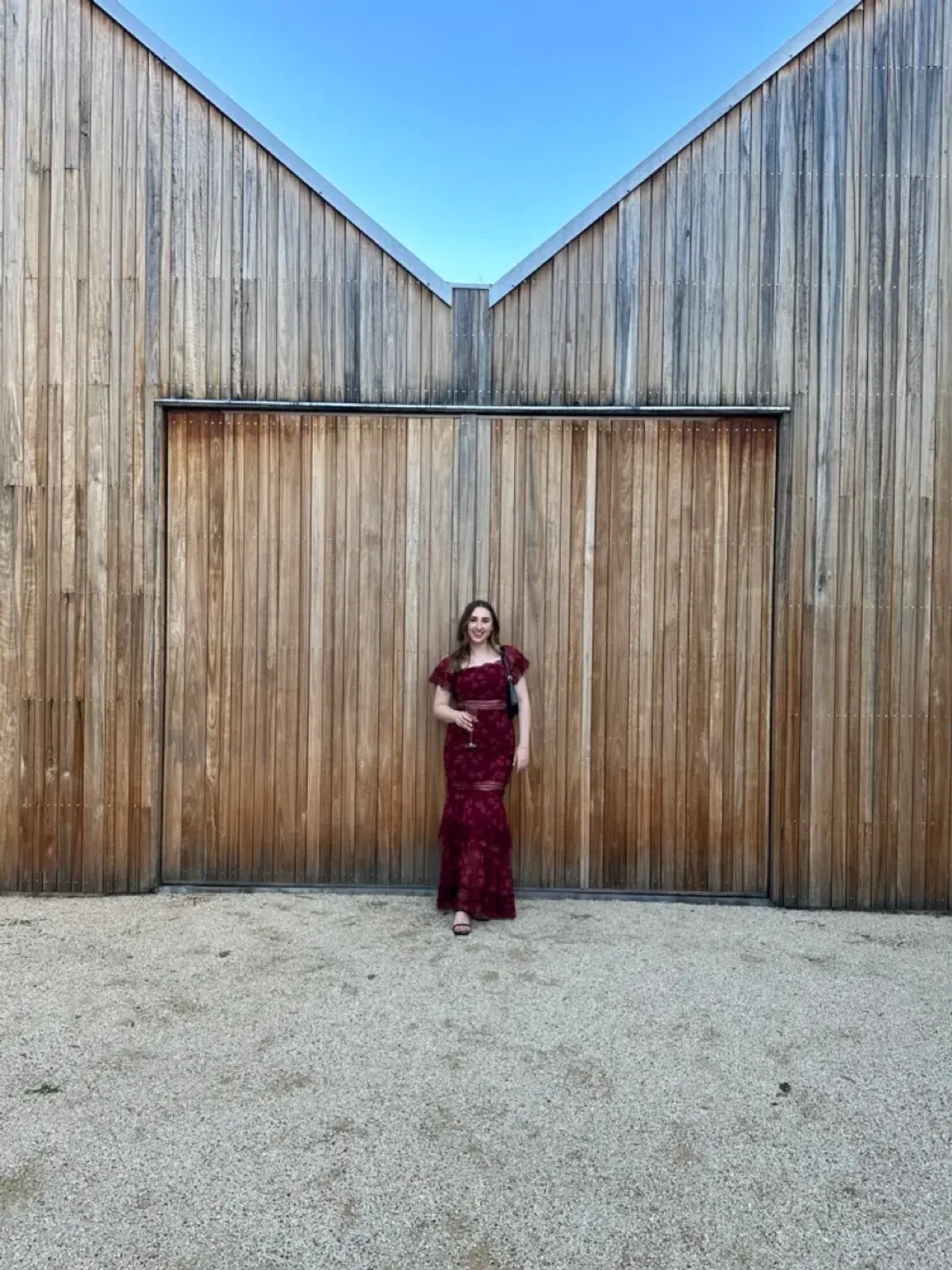 Keepsake Moonlight Gown Burgundy Size 10 - Image 2