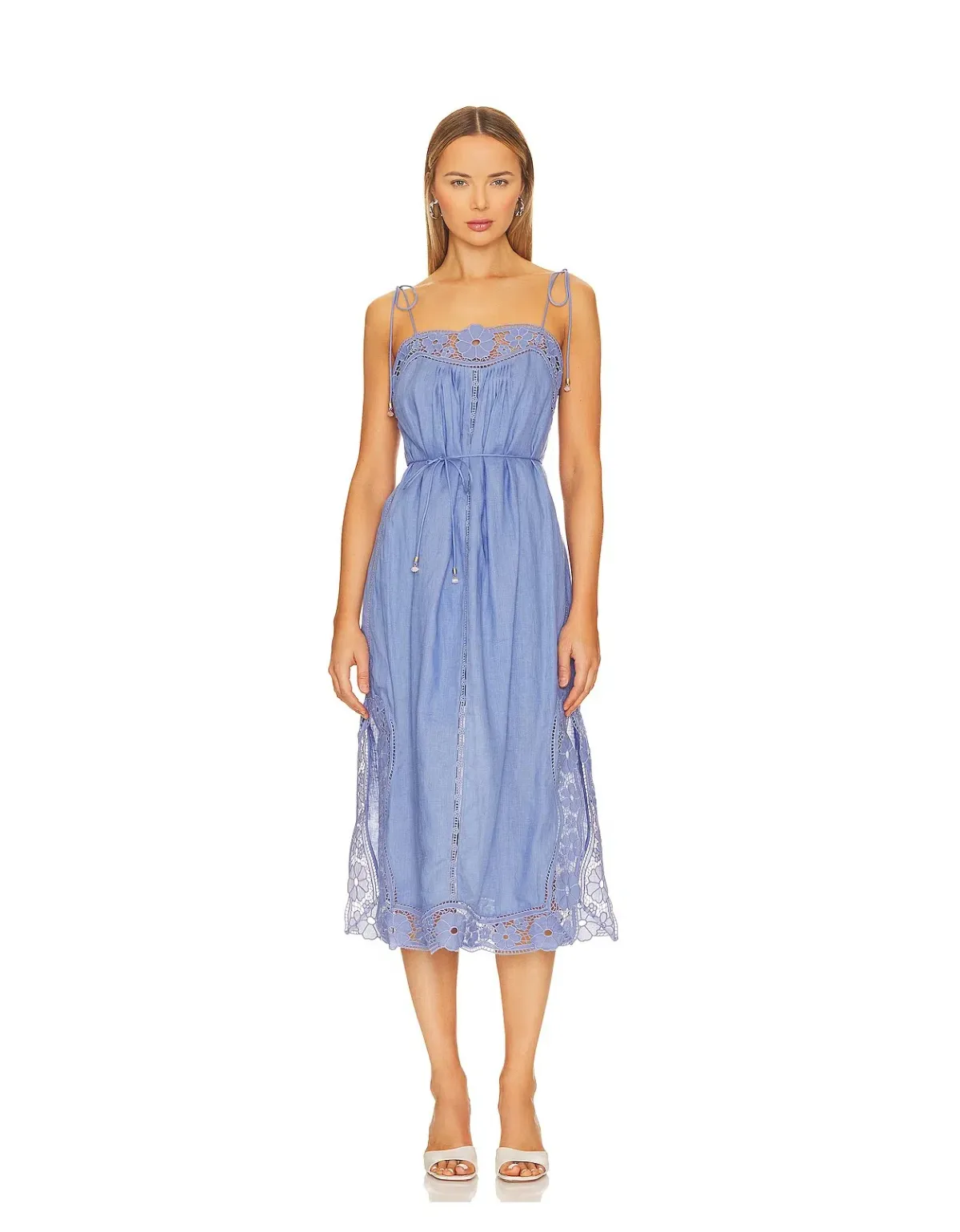 Zimmermann August Broderie Slip Dress Blue Size 1 /AU 10 - Image 1