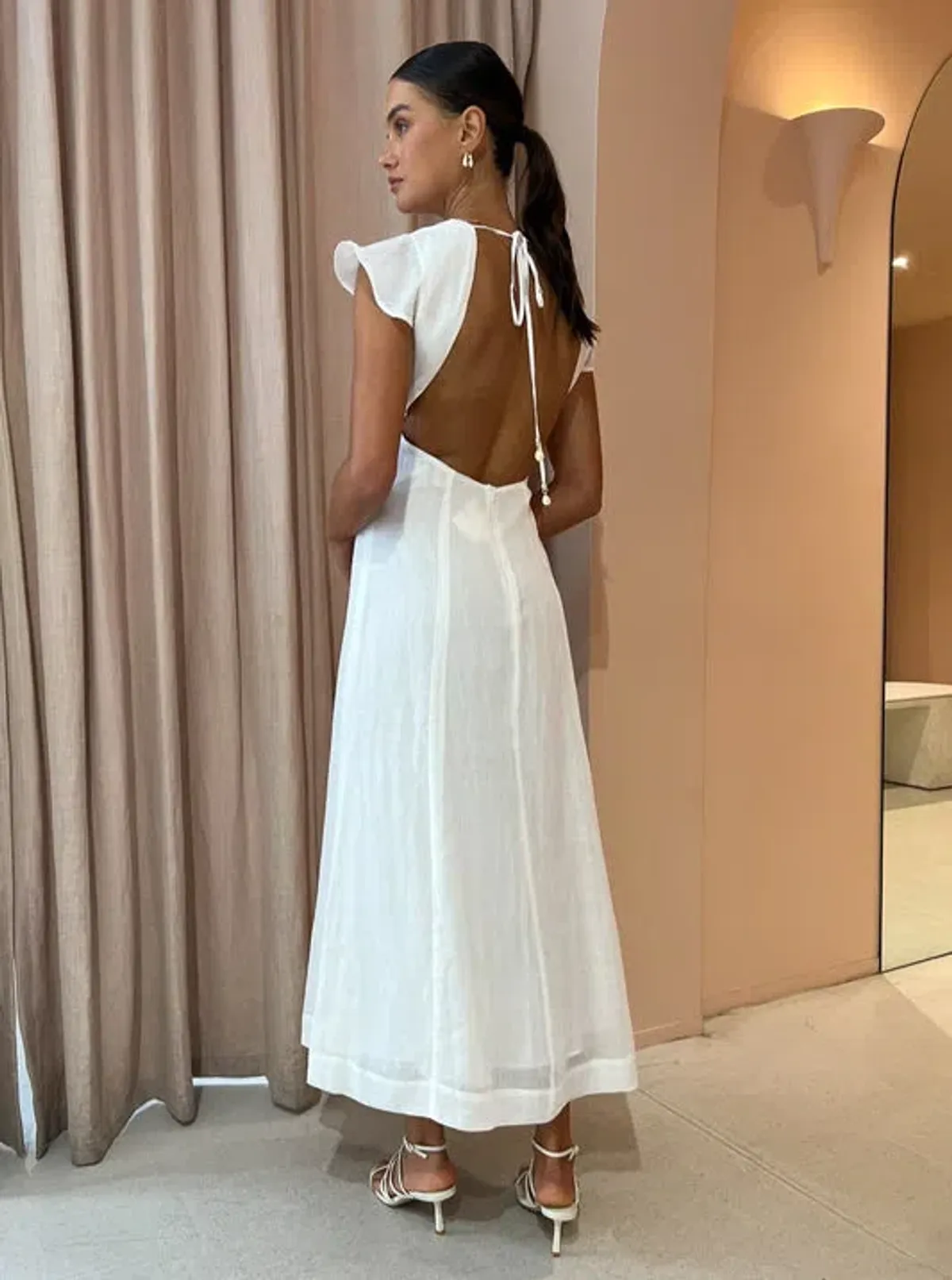 Hansen and Gretel Portofino Backless Dress in Ivory Size 14 - Image 2
