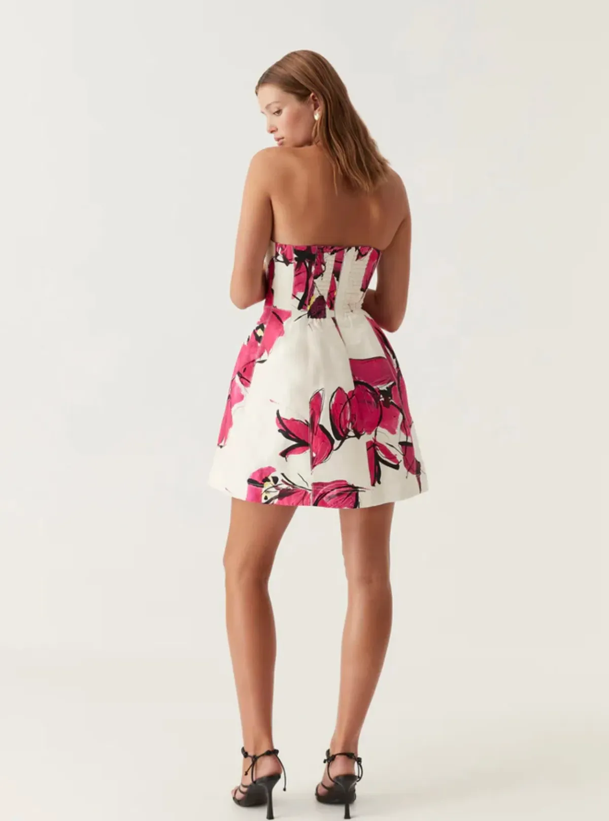 Aje Strapless Baret Dress Floral Size 6 - Image 3
