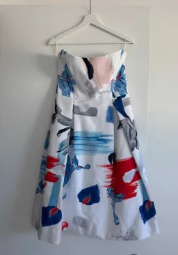 Nicholas Iris Floral Strapless Midi Dress Print Size 10 for rent on The Volte - image 2