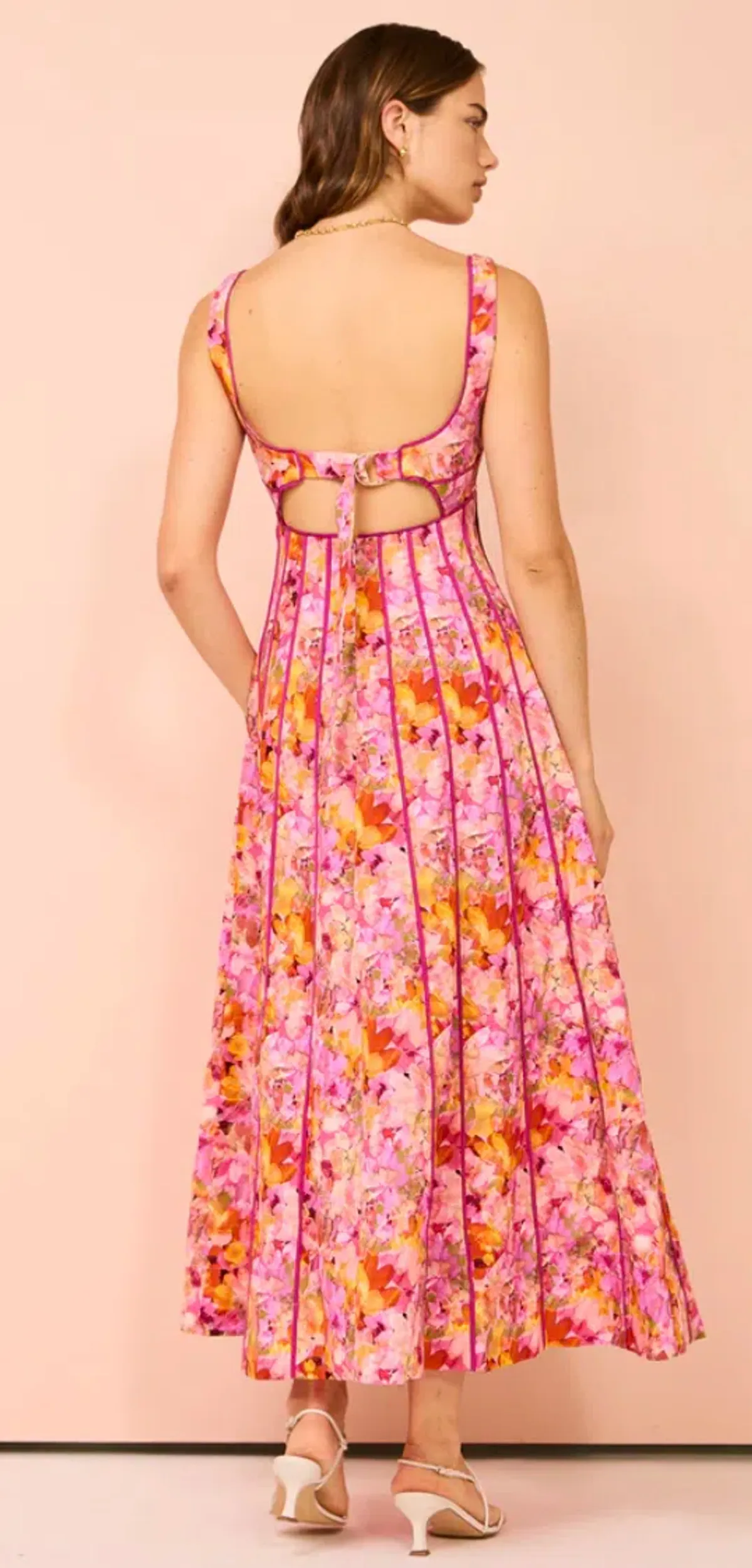 Acler Hansley Midi Dress In Lotus Size 6 - Image 3