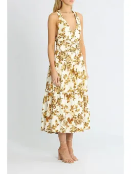 Shona Joy Bella Tiered Midi Dress Print Size AU 12 for rent on The Volte - image 2