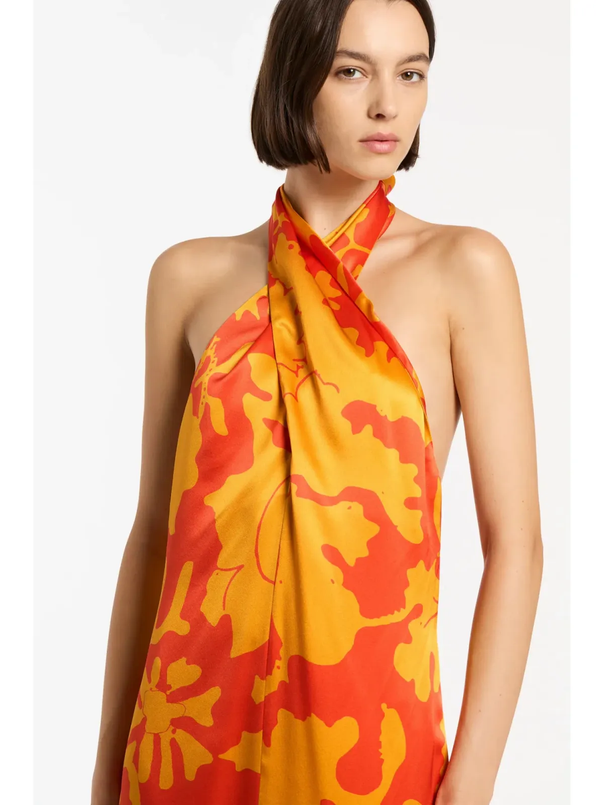 Sir the Label Armel Halter Dress in Orange Size 2 / AU 10 - Image 2