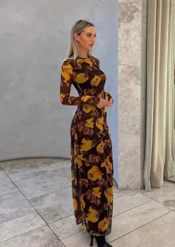 Sir The Label Jacques Mesh Panelled Midi Dress Expressionist Size 2 / AU 10 for rent on The Volte - image 5