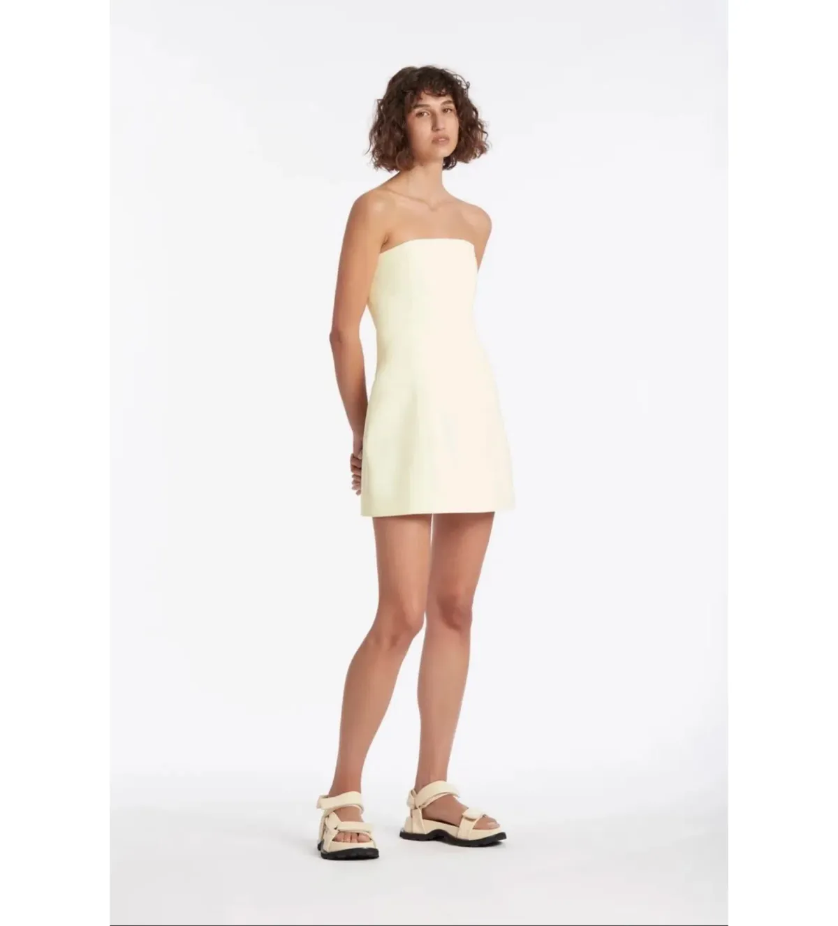 Sir The Label Marco Strapless Mini Dress in Lemon Size 2 /Au 10 - Image 2
